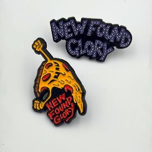 New Found Glory Enamel Scary‎ Pizza Party Light Sign Pin Set RARE